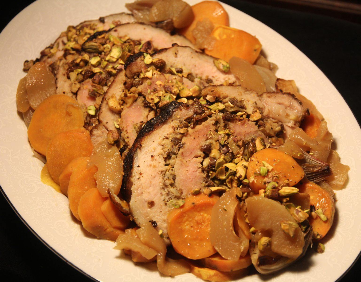 Apple Stuffed Rolled Pork Loin Roast - Head 'Em Straight